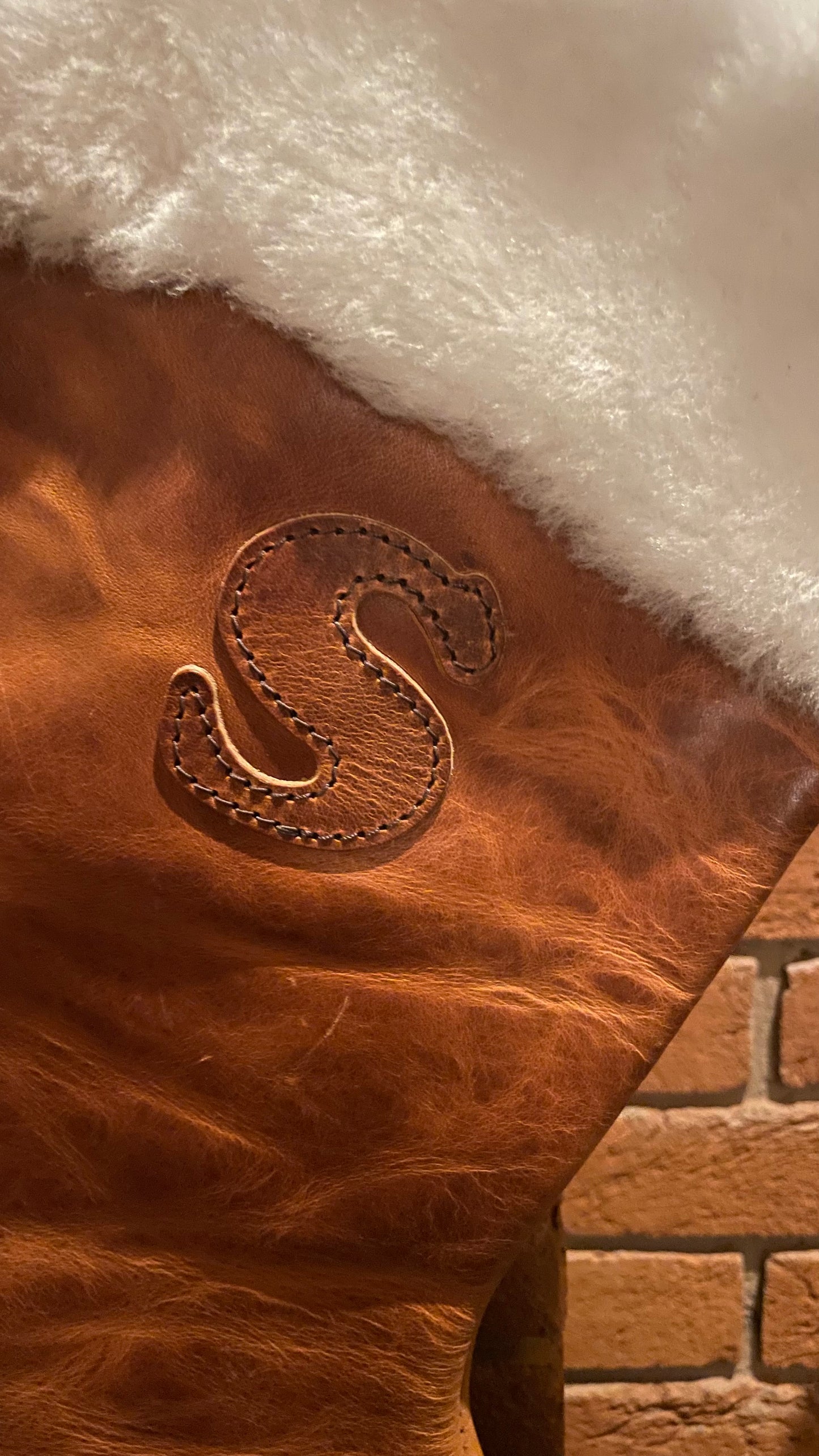 Personalised Luxury Leather Christmas Stocking
