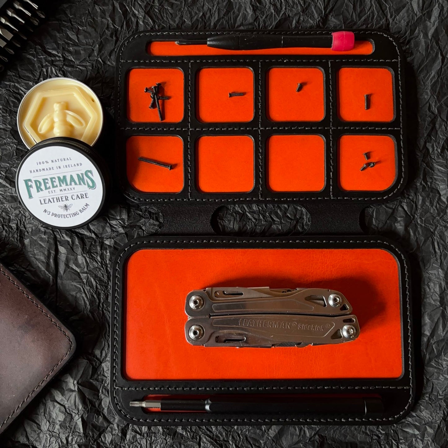 Leather EDC Maintenance Tray - Handcrafted in Ireland